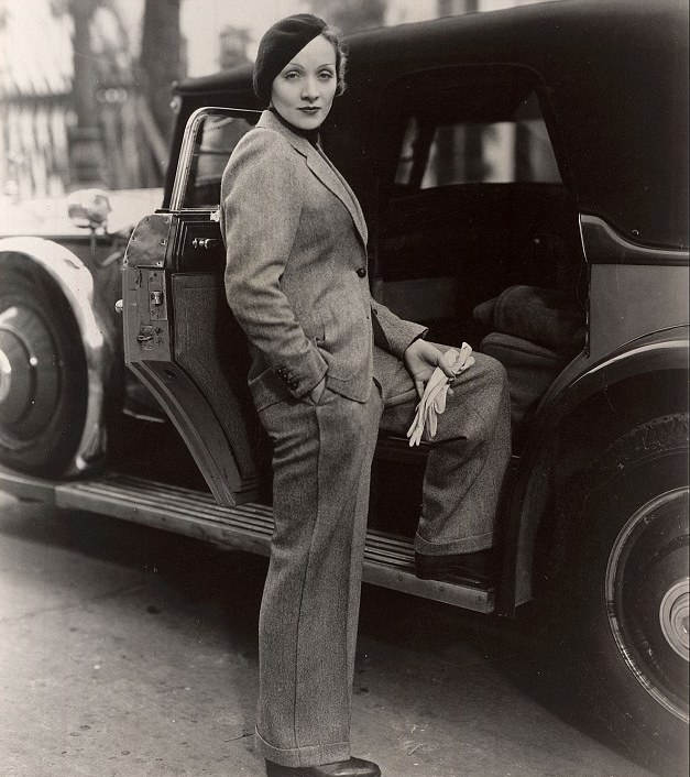 Marlene Dietrich and her Rolls Royce Phantom